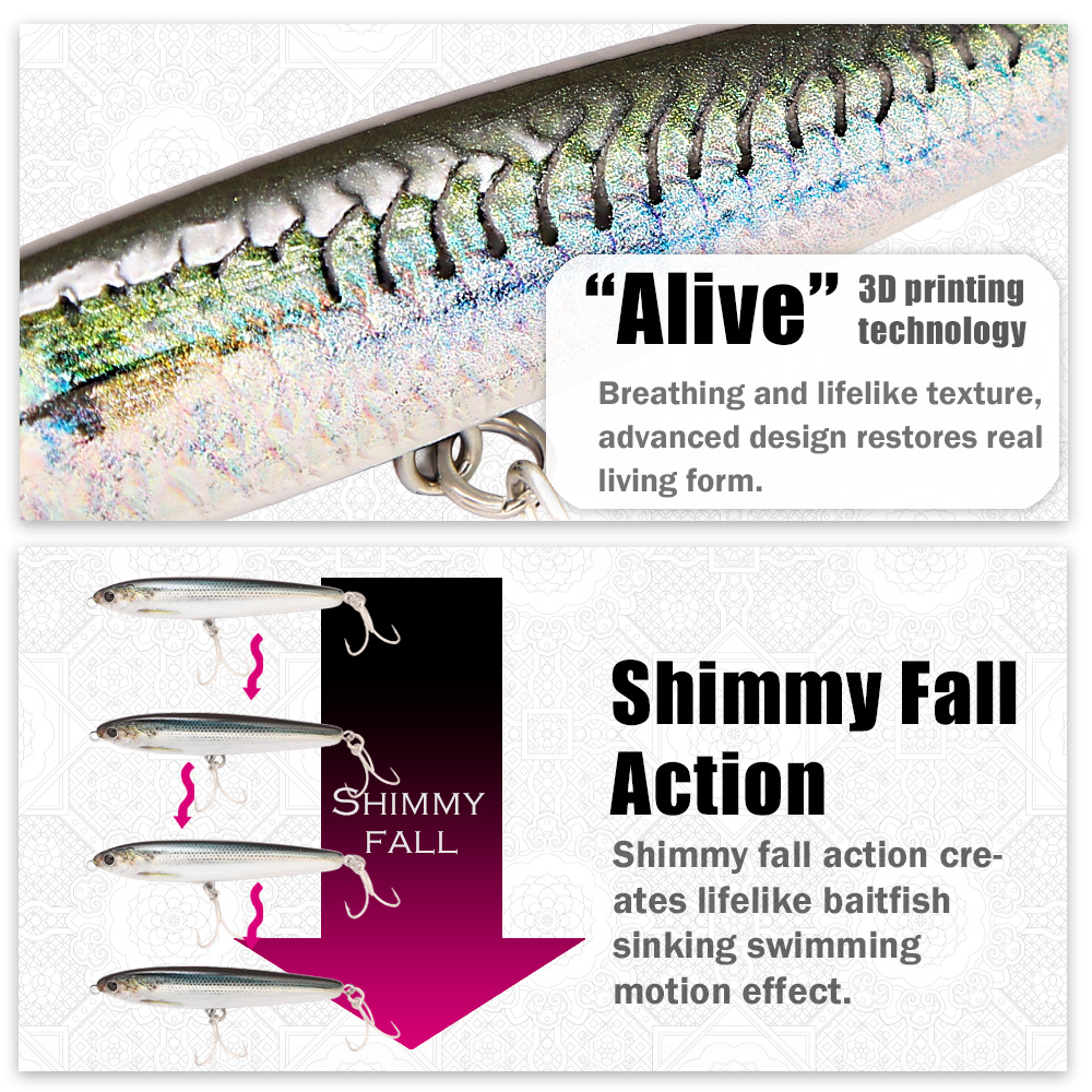 B&U Sinking Pencil Fishing Lur - Fishing Hook Treble review and price