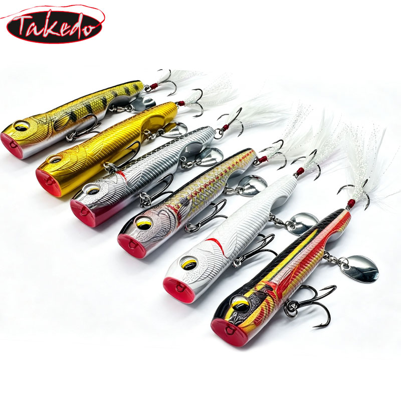 TAKEDO 10G Top Water Popper Fi - Fishing Hook Treble review and price