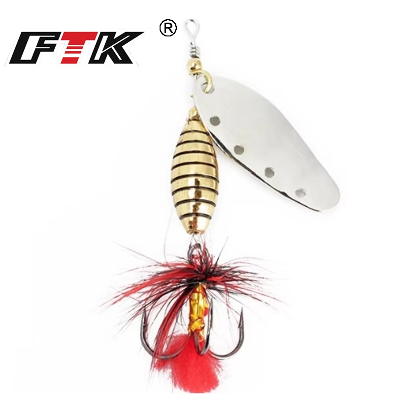FTK 6g 12g 16g Metal Spinner B - Fishing Hook Treble review and price