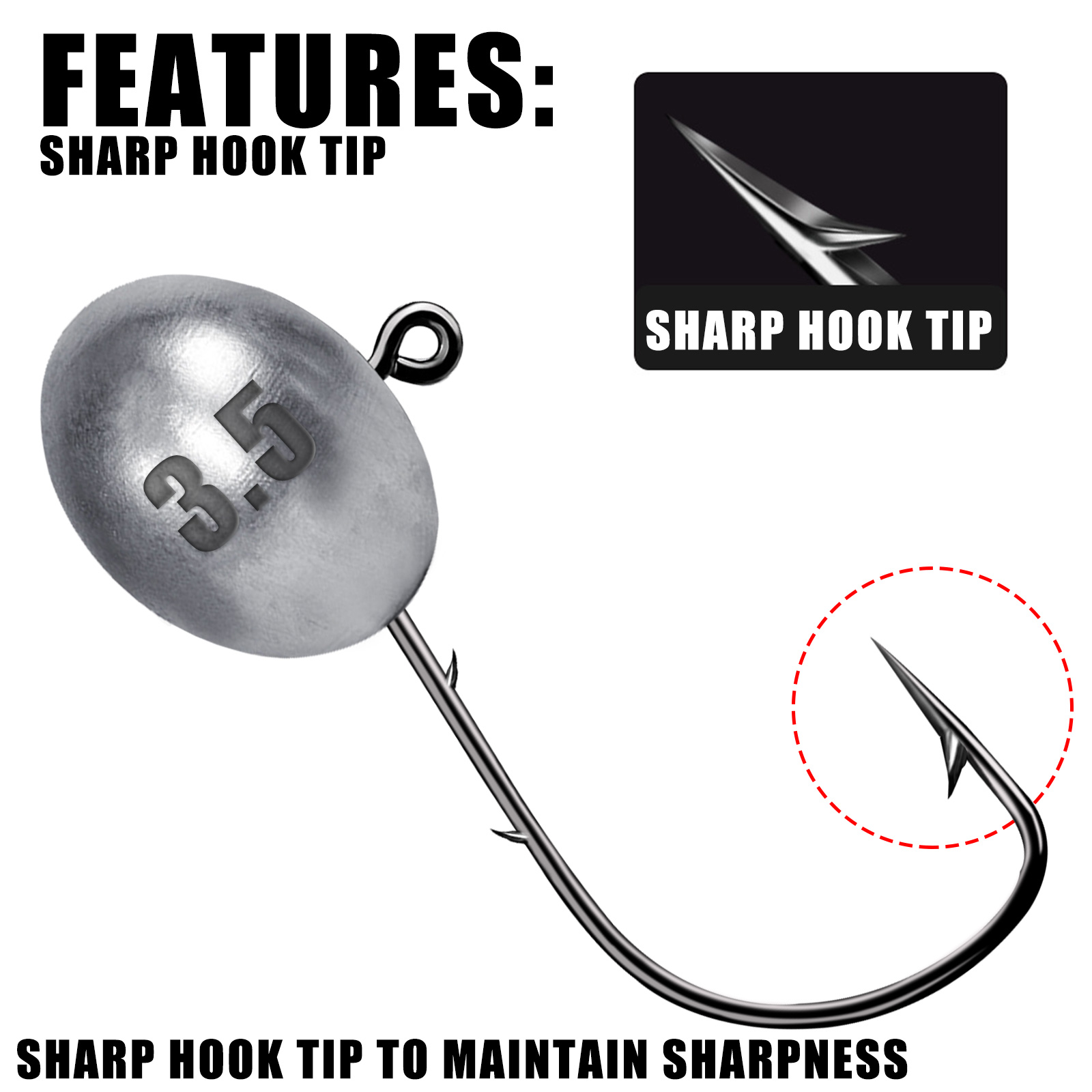 Jig Head Hook 1X Rockfish Ajin - Fishing Hook Offset review and price